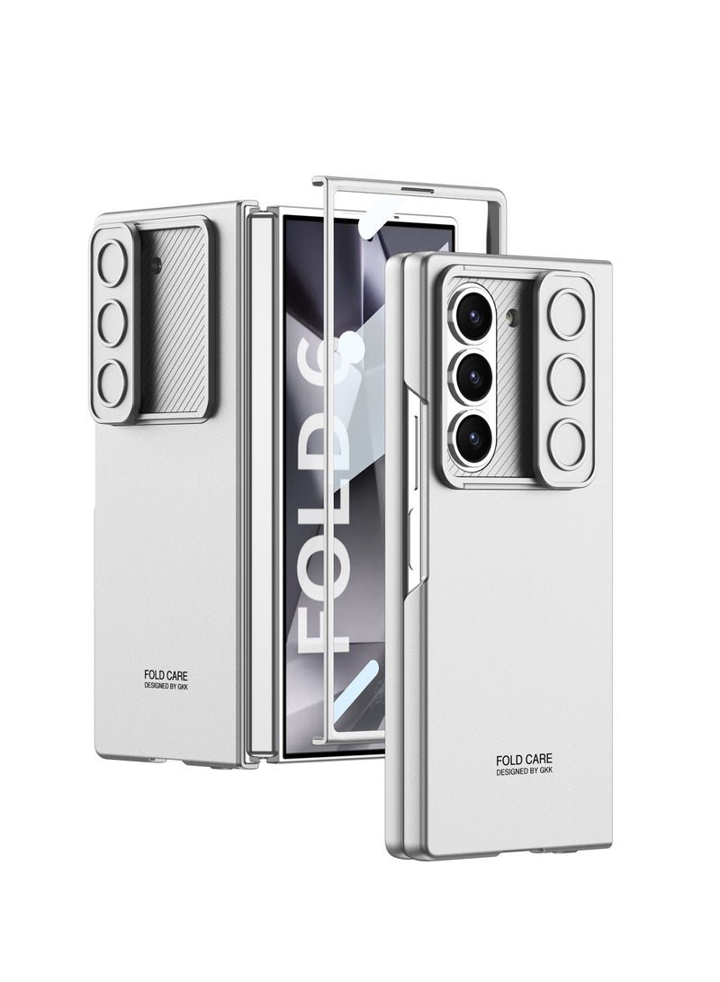 حافظة لجهاز Samsung Galaxy Z Fold 6، قشرة صلبة من PC + واقي شاشة، حماية شاملة، مقاومة للسقوط، حافظة هاتف لجهاز Samsung Galaxy Z Fold 6