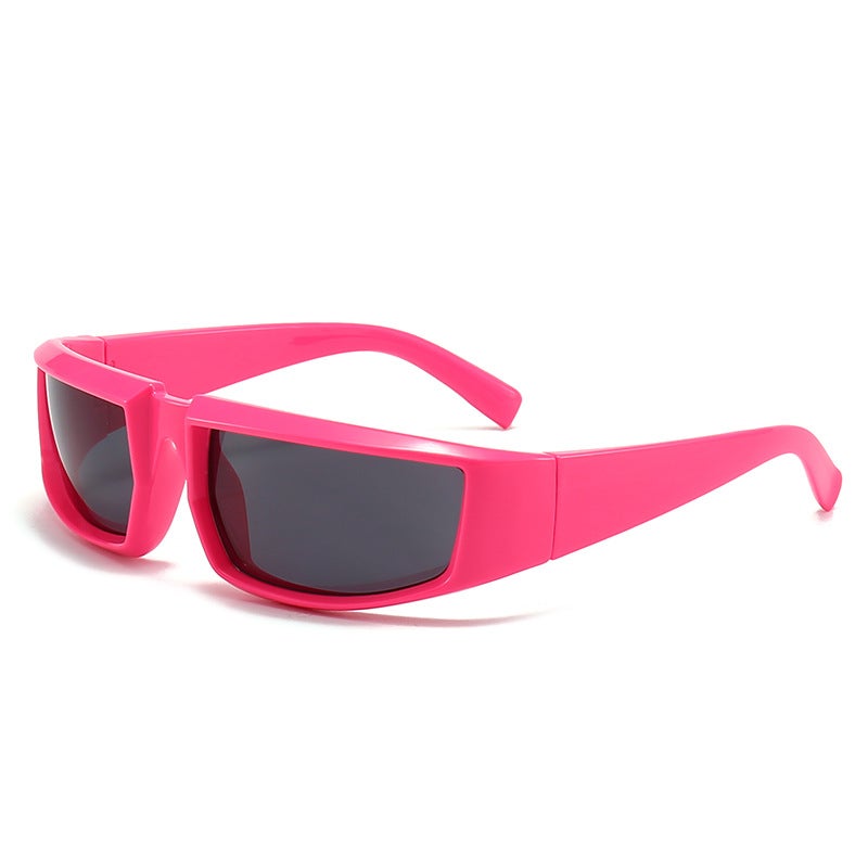 YUANYE Y2K Futuristic Sunglasses for Men and Women - Silver Frame, UV400 Protection - Image 1