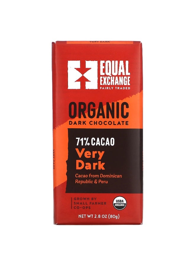 Equal Exchange تبادل متساوي، شوكولاتة داكنة عضوية، داكنة جداً، 2.8 أونصة (80 جرام) - Image 1
