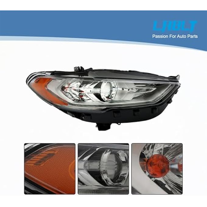 LABLT Headlight Replacement For 2017 2018 2019 Fusion Halogen Headlamp Assembly Right Passenger Side - Image 4