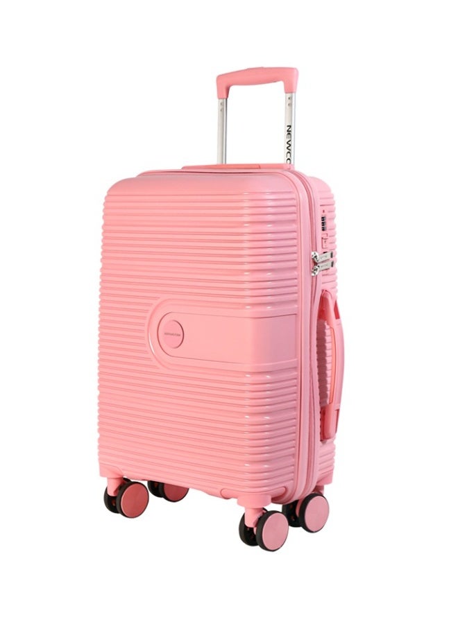NEWCOM Light Weight PP Fashion Trolley Luggage Hard Case Carry on Suitcase with Safe Zipper and 4 Quite 360° Double Spinner Wheels NEWCOM - Image 1
