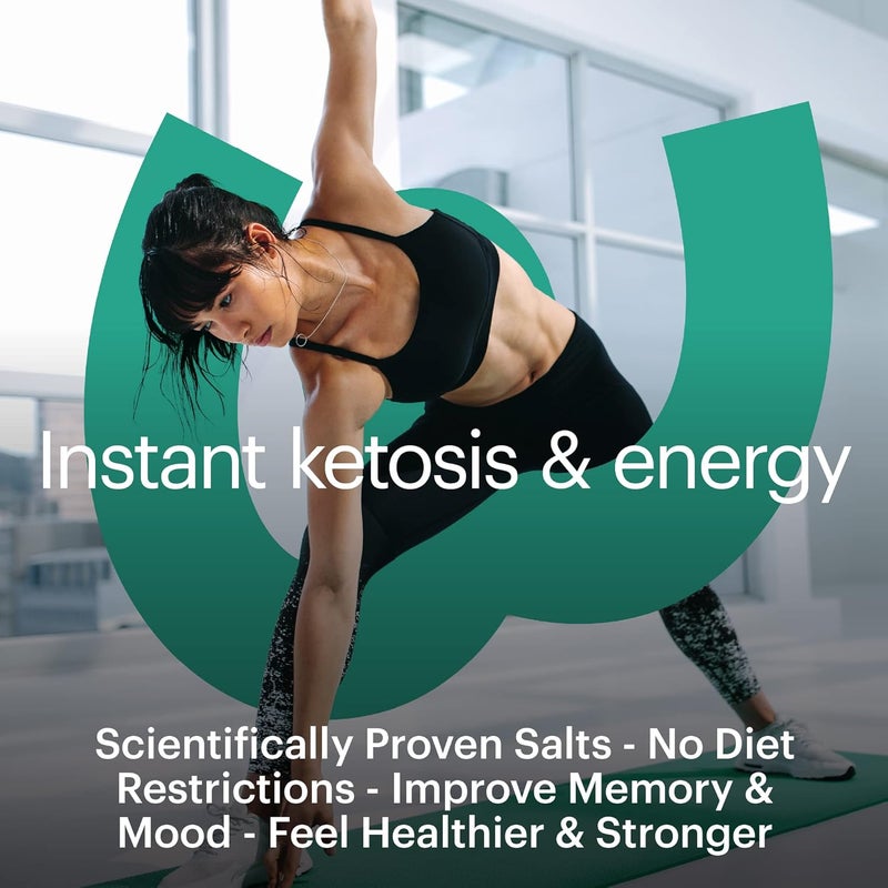 Wellthy Keto Power with BHB Salts for Instant Ketosis and Energy Natural Strawberry Kiwi Flavor 1058 oz - Image 2