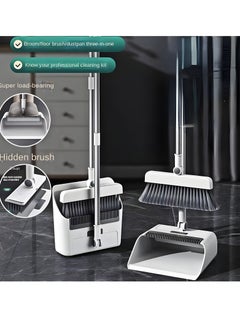 Cozy Nest 180º Rotating Broom and Dustpan Set Adjustable Long Handle With 2 Extra soft Combo Brush for Home Kitchen Office Foldable Dustpan for Indoor/Outdoor Floor Cleaning  - Image 3