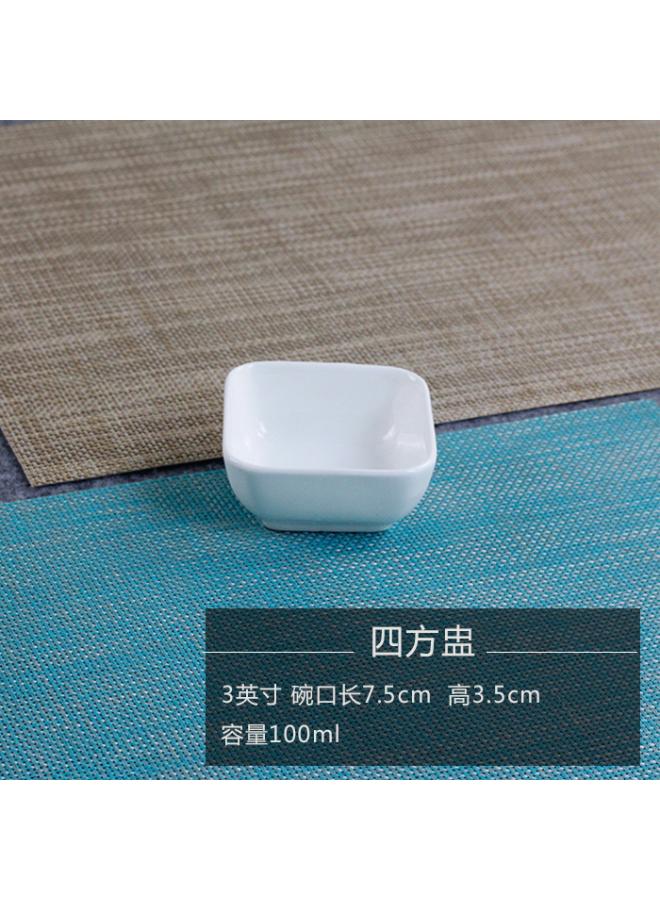 Creative Ceramic Small Dish Pure White Hotel Tableware Hot Pot Seasonings Dish Flavor Dish Sauce Dish Vinegar Dish Ink Dish