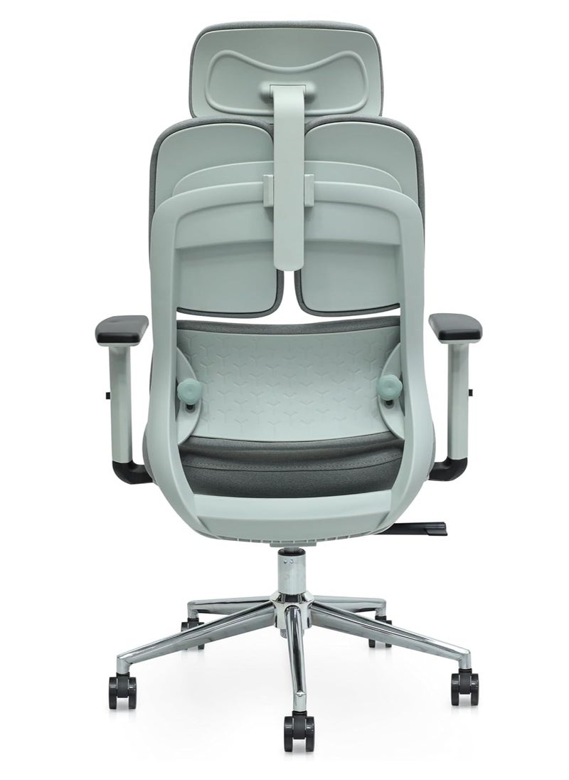 KARNAK - KARNAK Ergonomic Office Computer Chair Recliner with Adaptive Lumbar Support Adjustable Headrest Swivel Rolling Desk Chair Task Chairs 90°-120° Tilt Function Adjustable Height,One Size,Black - Image 1