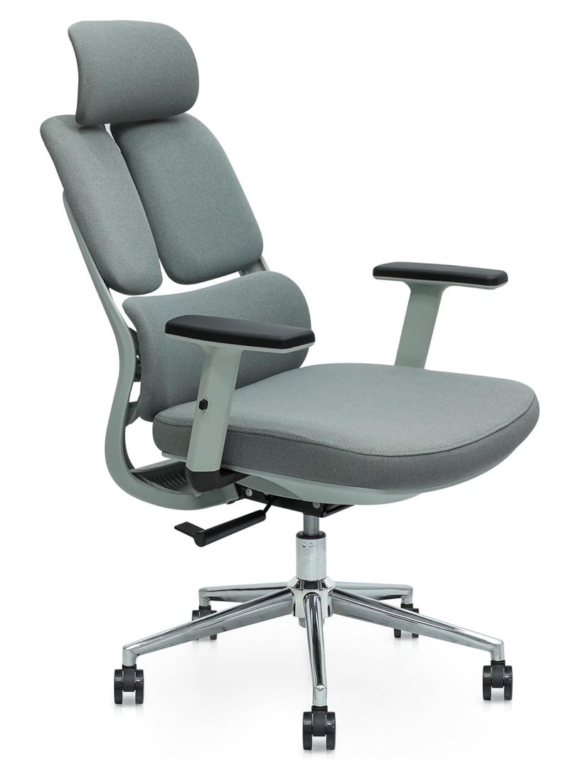 KARNAK KARNAK Ergonomic Office Computer Chair Recliner with Adaptive Lumbar Support Adjustable Headrest Swivel Rolling Desk Chair Task Chairs 90°-120° Tilt Function Adjustable Height,One Size,Black  - Image 5