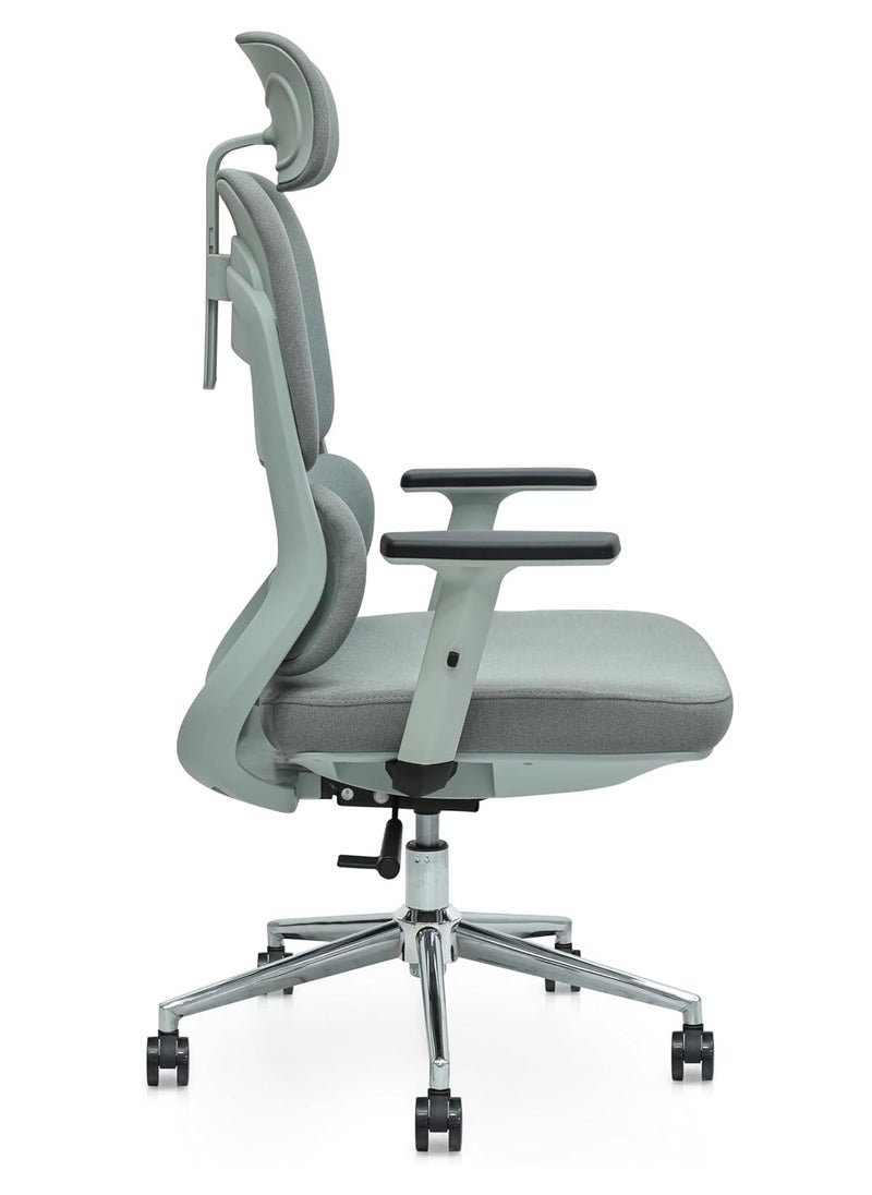 KARNAK KARNAK Ergonomic Office Computer Chair Recliner with Adaptive Lumbar Support Adjustable Headrest Swivel Rolling Desk Chair Task Chairs 90°-120° Tilt Function Adjustable Height,One Size,Black  - Image 3