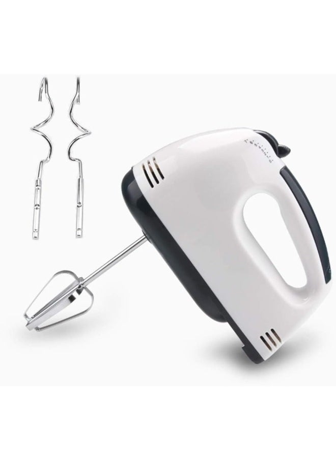 Electric Hand Mixer - 7 Speeds, Stainless Steel Beaters & Dough Hooks - Professional Handheld Mixer for Baking - Eject Button, Whisk, Knead - Mixing, Whipping, Whisking