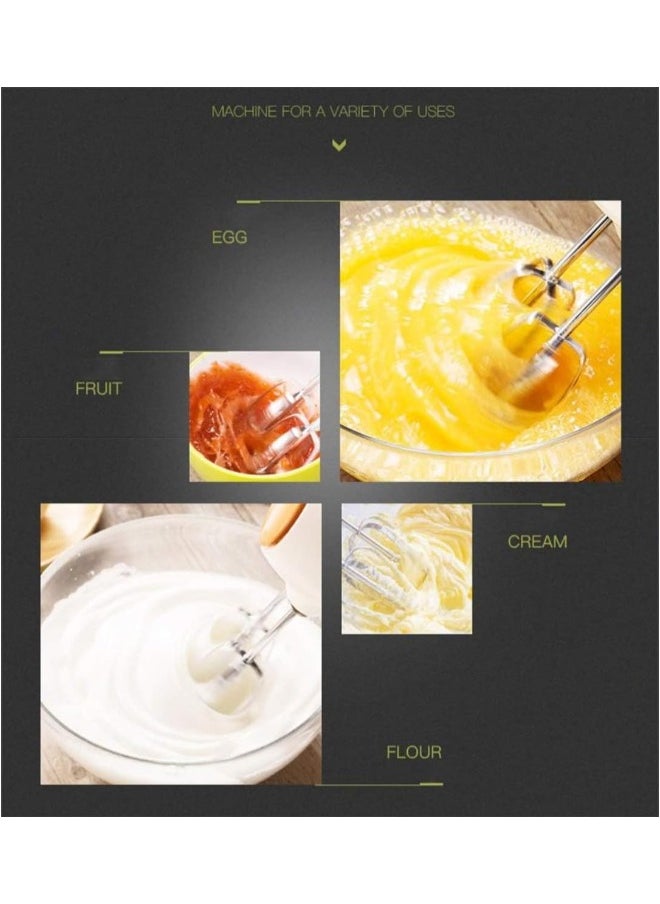 Electric Hand Mixer - 7 Speeds, Stainless Steel Beaters & Dough Hooks - Professional Handheld Mixer for Baking - Eject Button, Whisk, Knead - Mixing, Whipping, Whisking