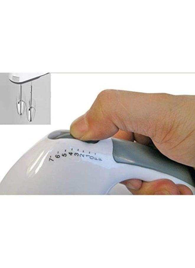 Electric Hand Mixer - 7 Speeds, Stainless Steel Beaters & Dough Hooks - Professional Handheld Mixer for Baking - Eject Button, Whisk, Knead - Mixing, Whipping, Whisking