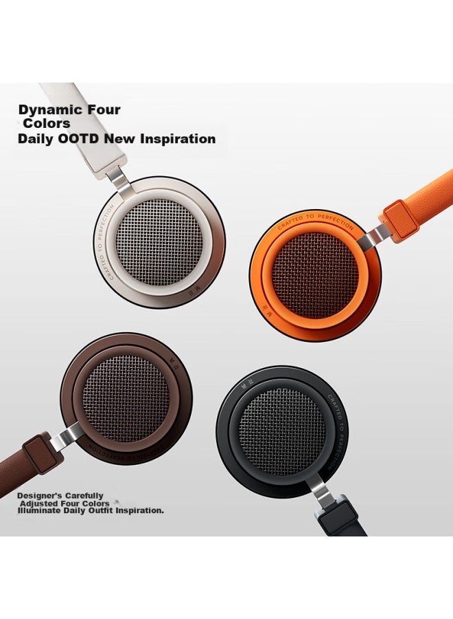Walker Flower Manbuzhehuazai Doo Ace Wireless Bluetooth Headphones, Retro Fashion Style, Bluetooth 6.0, Wired And Bluetooth Dual-mode Connection, Compatible With Apple, Huawei, Xiaomi, Earth Brow - Image 2
