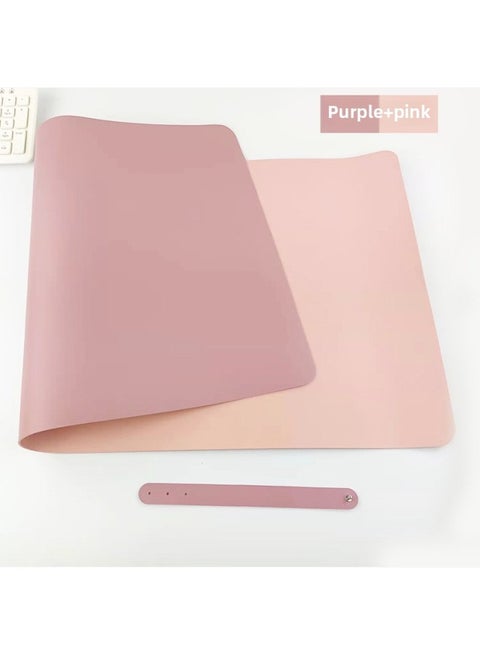 Digital Computer Mouse Pad Anime Style Kawaii Cartoon Mousepad Cute Mouse Mat Non-slip Rubber Base-Color:600*1200mm (including Strap)-Pattern:Double Sided = Purple + Pink