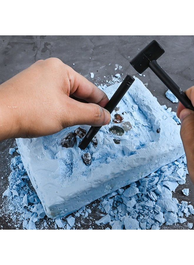 Internet Red Toys Night Market Stall Toys Boys Science And Education Toys Fossil Archaeological Gem Toys Gifts-Color:{Q2 Archaeological Fossil} Color Box Ore - Image 5