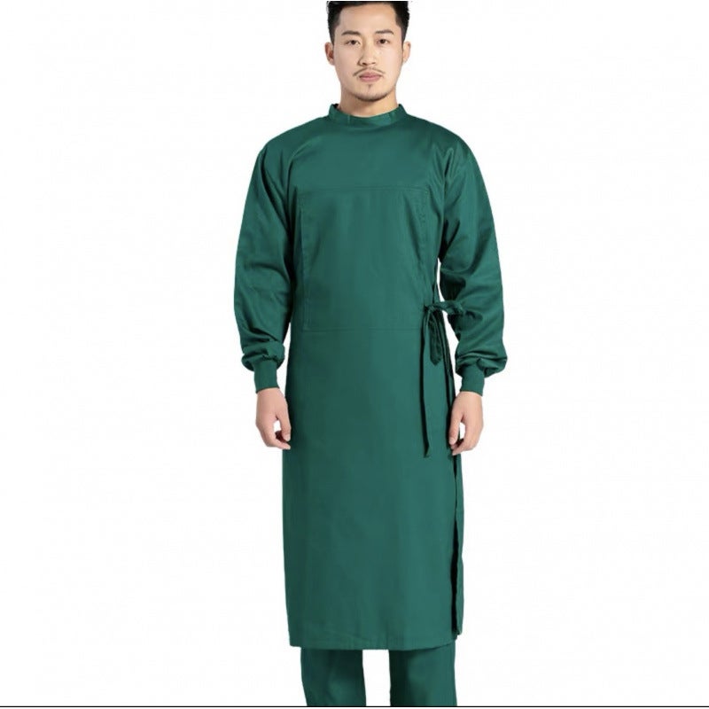 Pure Cotton Surgical Gown For Medical Professionals, Dental Implant Doctor Workwear, Green Scrub Suit, Surgical Gown For Professionals - Image 1