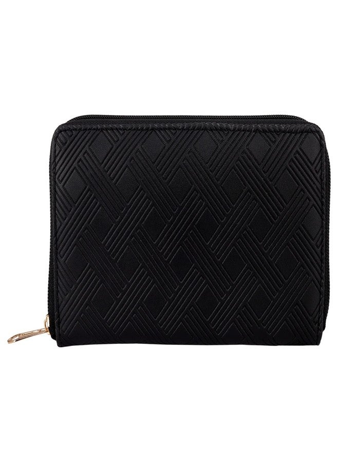 ALSU Women's Black Hand Clutch Wallet jln-016bk - Image 5