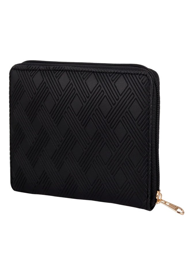 ALSU Women's Black Hand Clutch Wallet jln-016bk - Image 1