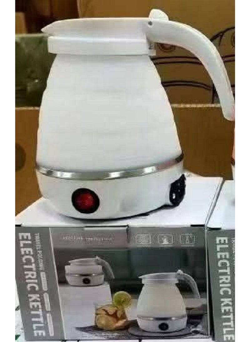 كاتل مياه سيليكون ٦٠٠ واط - ٦٠٠ مل غلاية سيليكون محمولة قابلة للطي للمنزل والسفربحجم مثالي للتنقل (أبيض) - Image 3