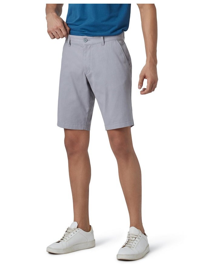 XYXX XYXX Men Twill Cotton Chinos Shorts, Regular Fit, Solid, Pack of 1, CB1SHT01_36, Moon Grey, 36  - Image 5