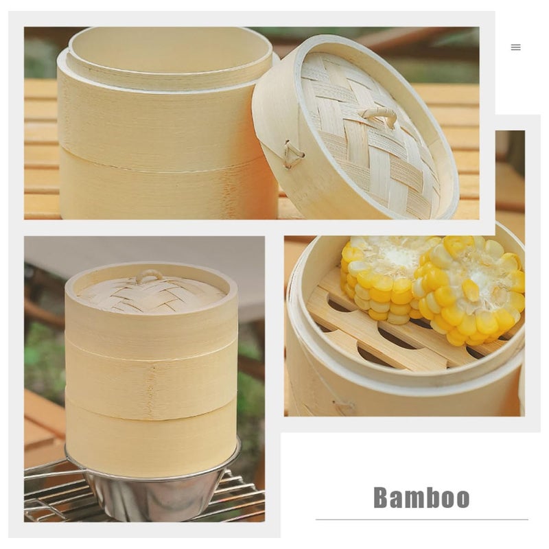 Medium Size Compact Food Steamer Basket With Lid For Bao Buns Camping And Outdoor Cooking - Image 5