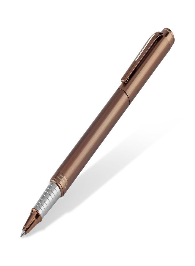 Oliver Inspire Coffee Roller Pen With T Box – Full Brass Body, Coffee Plated Trims, German Refill - Image 2
