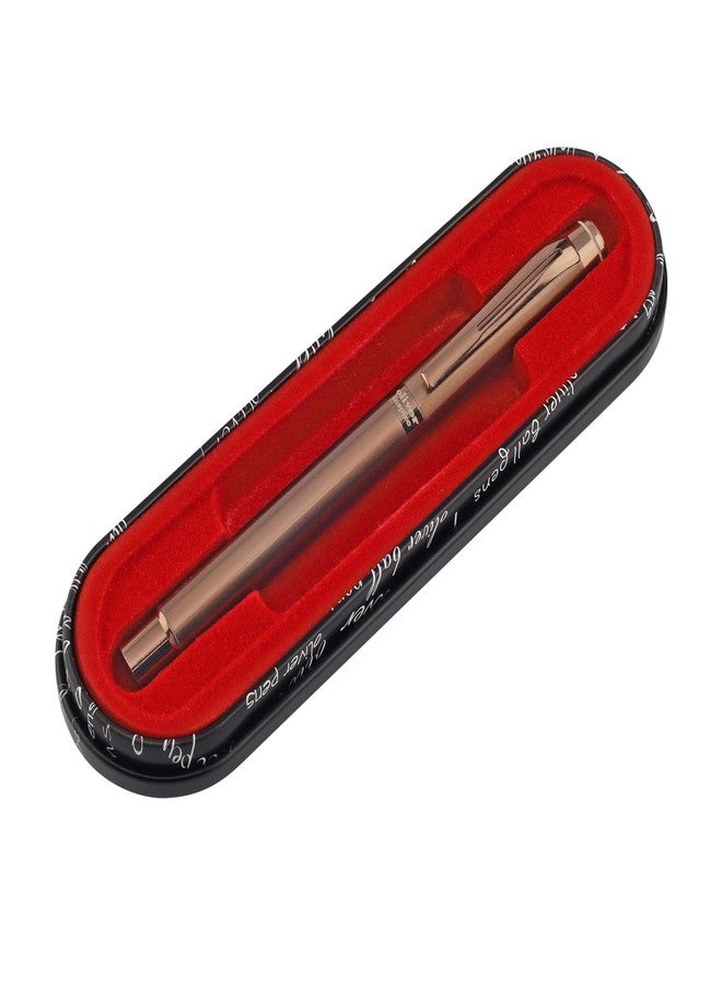 Oliver Inspire Coffee Roller Pen With T Box – Full Brass Body, Coffee Plated Trims, German Refill - Image 5