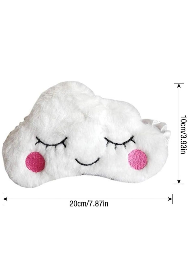 SYOSI - 3D Ultra Soft Comfortable Eye Masks Animal, 6 PCS Sleeping Cover Fluffy Plush Sleep for Travel Nap Breathable Eyeshade Cartoon Kids Adult - Image 1