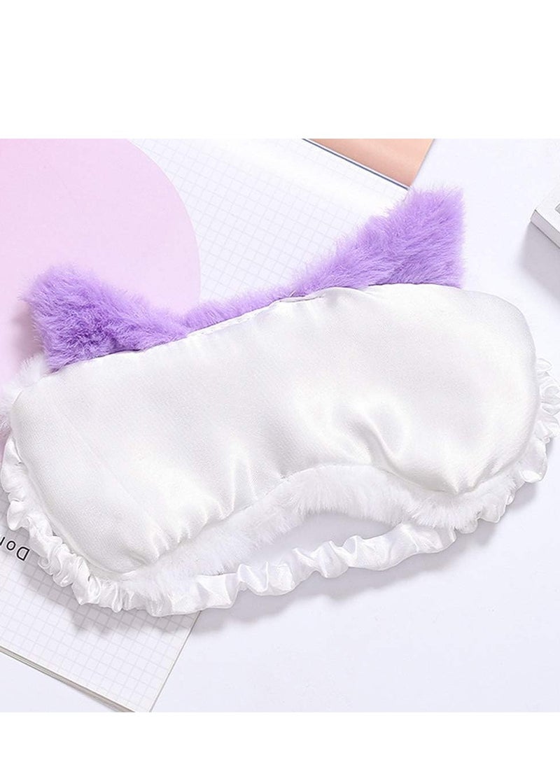 SYOSI - 3D Ultra Soft Comfortable Eye Masks Animal, 6 PCS Sleeping Cover Fluffy Plush Sleep for Travel Nap Breathable Eyeshade Cartoon Kids Adult - Image 1