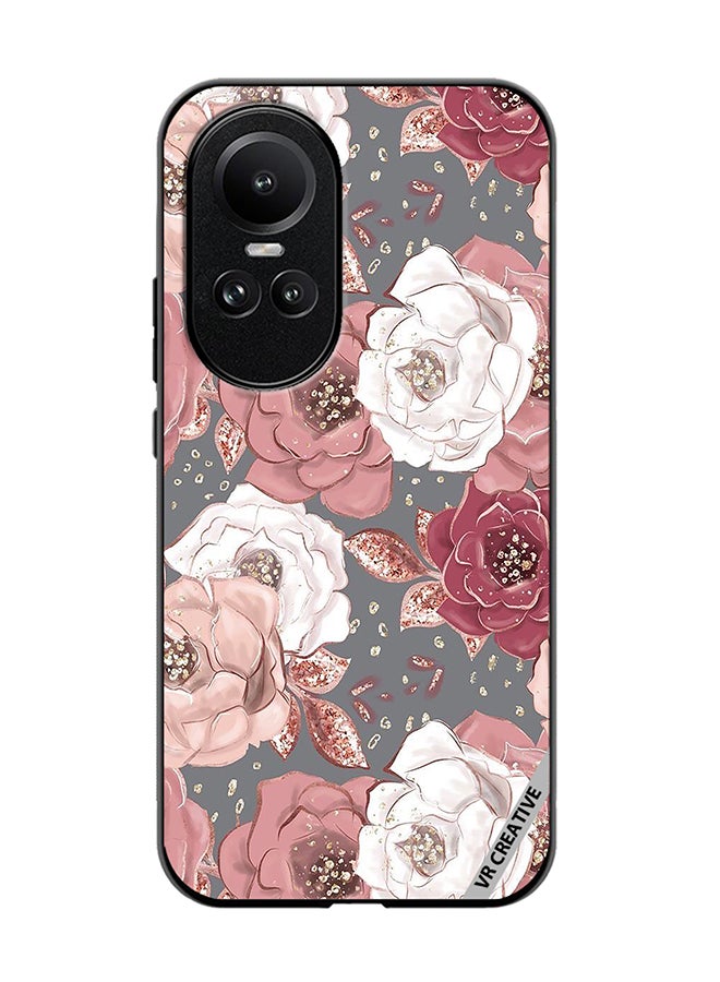 VR CREATIVE Protective Case Cover For Oppo Reno 10 Pro Rose Flower Design Multicolour - Image 1