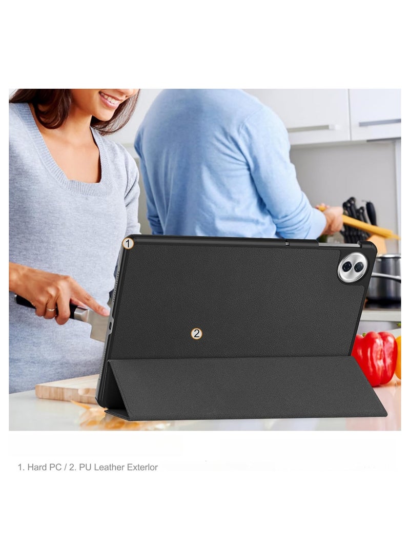 Compatible Honor Pad 10 12.1-inch (2025) Leather Case, Tri-Fold Smart Tablet Case, Multi-View Stand, Auto Sleep/Wake Function, Shock and Drop Resistant - Image 5