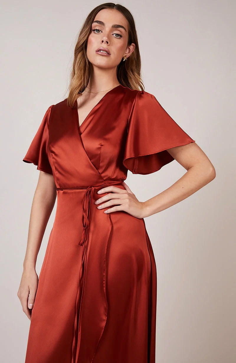 Rewritten London Florence Waterfall Hem Dress