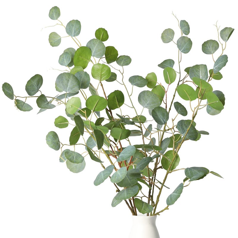 Melorca&Guilla MelorcaGuilla Artificial Plants3PCS 433 Green Large Fake Eucalyptus Faux Branches for VaseFaux Greenery Stems for Shop Garden Office Home Dcor - Image 2