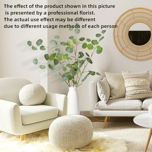 Melorca&Guilla MelorcaGuilla Artificial Plants3PCS 433 Green Large Fake Eucalyptus Faux Branches for VaseFaux Greenery Stems for Shop Garden Office Home Dcor - Image 3