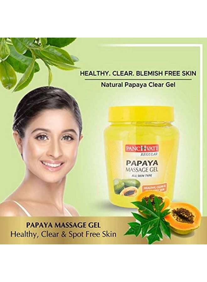 Panchvati Herbals Papaya Face Massage Gel Brightens The Skin Removes Dead Skin Cells 500 Ml - Image 5