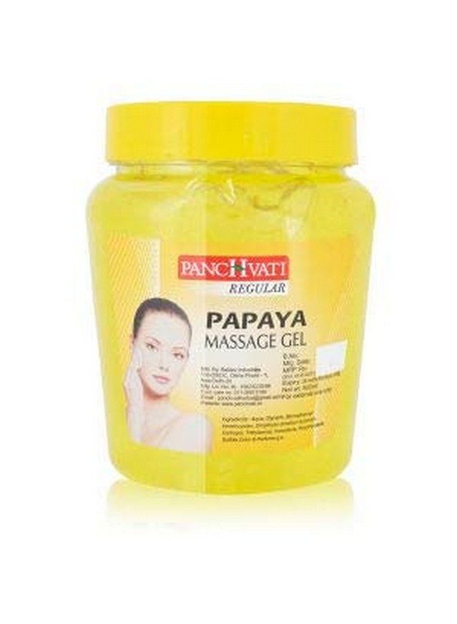 Panchvati Herbals Papaya Face Massage Gel Brightens The Skin Removes Dead Skin Cells 500 Ml - Image 3