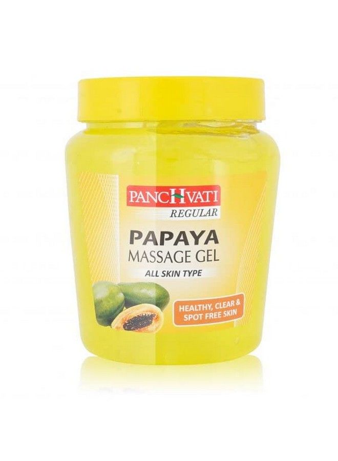 Panchvati Herbals Papaya Face Massage Gel Brightens The Skin Removes Dead Skin Cells 500 Ml - Image 2