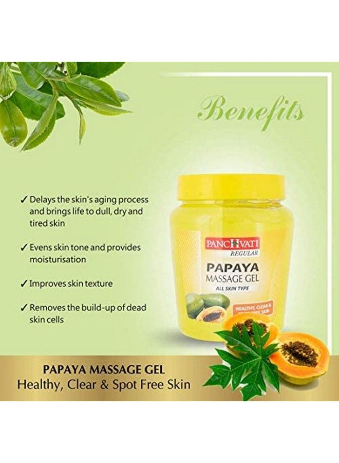 Panchvati Herbals Papaya Face Massage Gel Brightens The Skin Removes Dead Skin Cells 500 Ml - Image 4