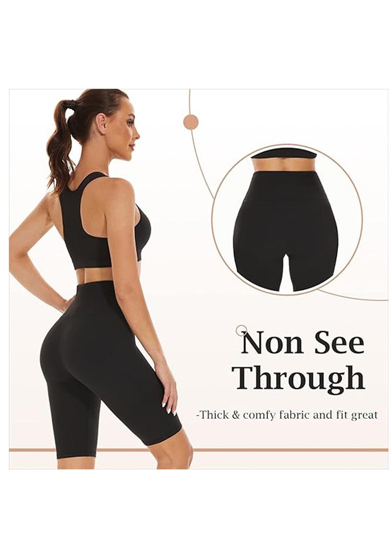 RATSAW Stretchy High Waisted Yoga Shorts Cycling Shorts for Women Biker Workout Running Gym Shorts  - Image 4