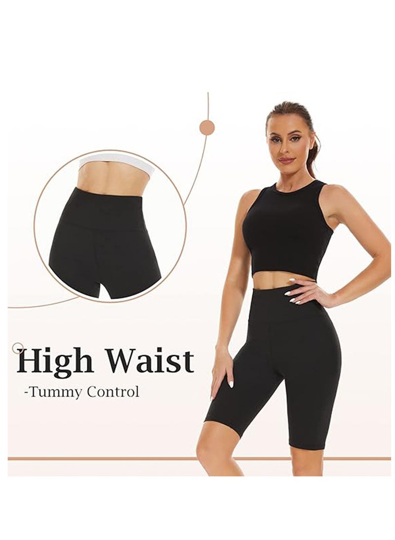RATSAW Stretchy High Waisted Yoga Shorts Cycling Shorts for Women Biker Workout Running Gym Shorts  - Image 3
