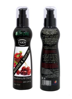 ENJOY Natural Body Massage Oil Strawberry And Cherry Massage Oil 175ml  - Image 1