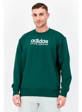 Men Sportswear Fit Long Sleeves Outdoor Sweatshirt, Green