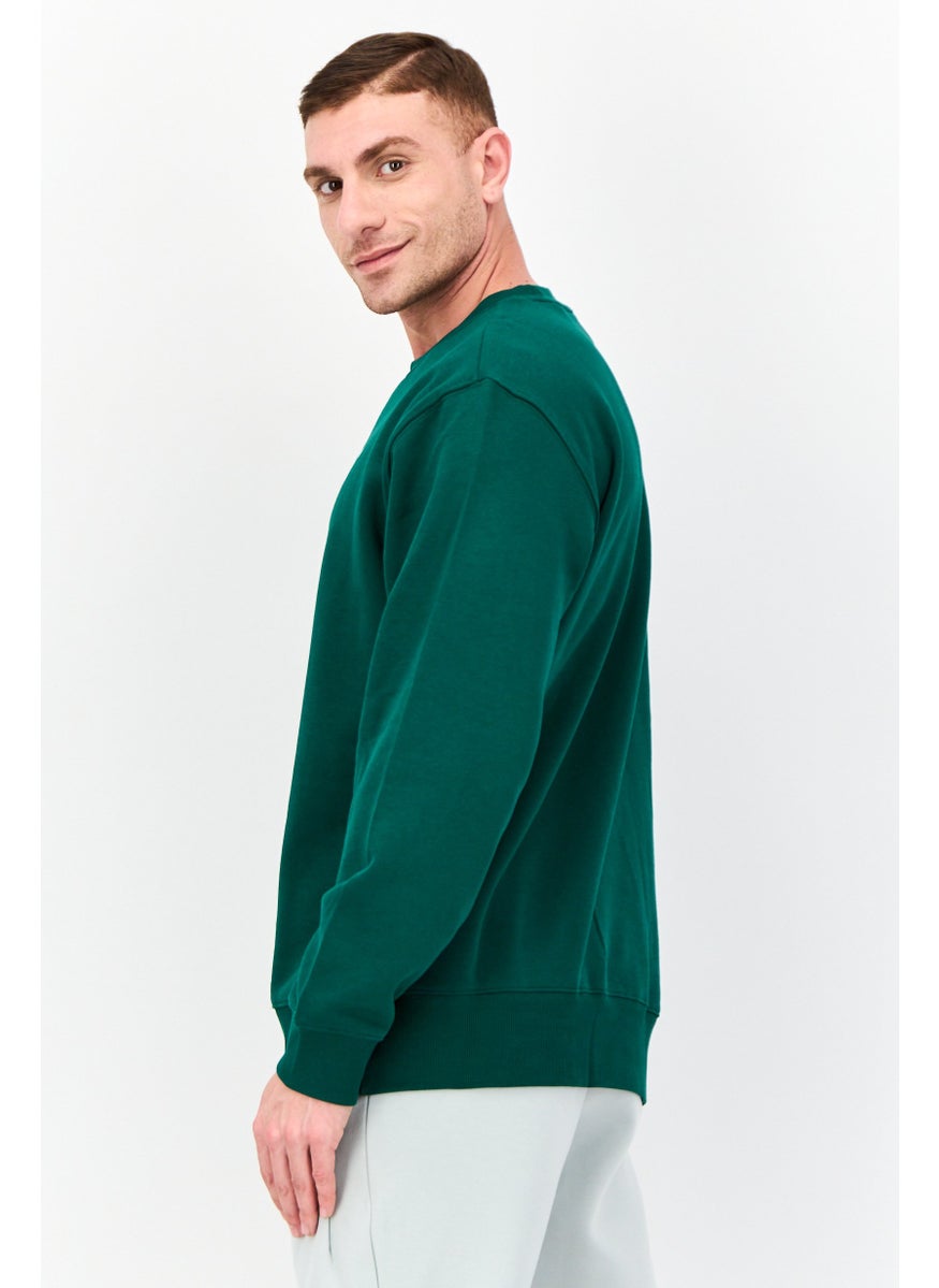 Adidas - Men Sportswear Fit Long Sleeves Outdoor Sweatshirt, Green - Image 1