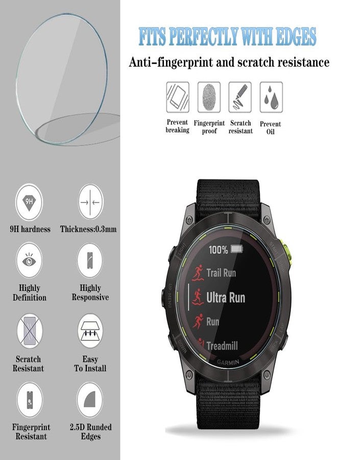 Huadu واقي شاشة ساعة HUADU متوافق مع Garmin Enduro 2، فيلم زجاج مقسى مضاد للخدش عالي الدقة تغطية كاملة وحافظة TPU ناعمة - Image 3