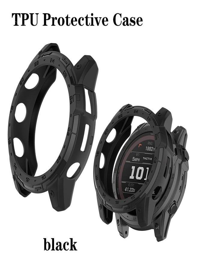 Huadu واقي شاشة ساعة HUADU متوافق مع Garmin Enduro 2، فيلم زجاج مقسى مضاد للخدش عالي الدقة تغطية كاملة وحافظة TPU ناعمة - Image 4