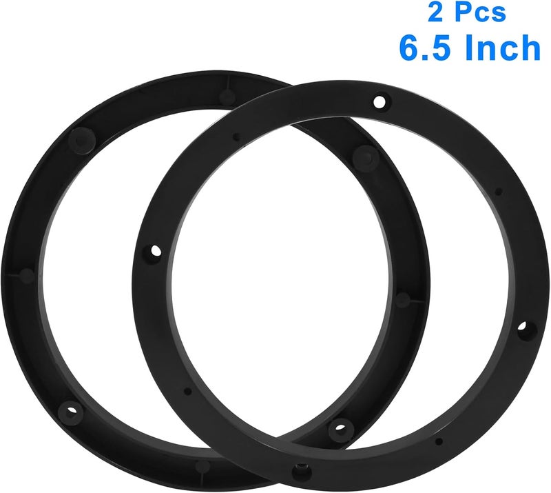 BokWin Reliable daily use design BokWin 2 Pcs Universal Fit Car Speaker Spacer 6.5 Inch Adaptor Ring Mounting Bracket Plastic Car Stereo Speakers Spacer(Black) Low dust buildup - Image 2