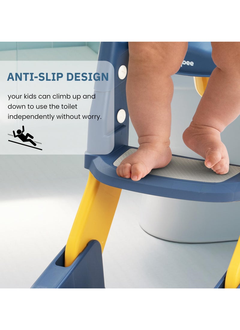 XiuWoo 3-in-1 Baby Potty Seat With Ladder for Kids Baby Potty Ladder Training Chair with Splash Guard And Cushion Seat Kids Toilet Seat Potty Chair for 1-8 Years Boys Girls  - Image 2