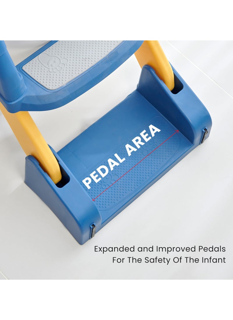 XiuWoo 3-in-1 Baby Potty Seat With Ladder for Kids Baby Potty Ladder Training Chair with Splash Guard And Cushion Seat Kids Toilet Seat Potty Chair for 1-8 Years Boys Girls  - Image 4