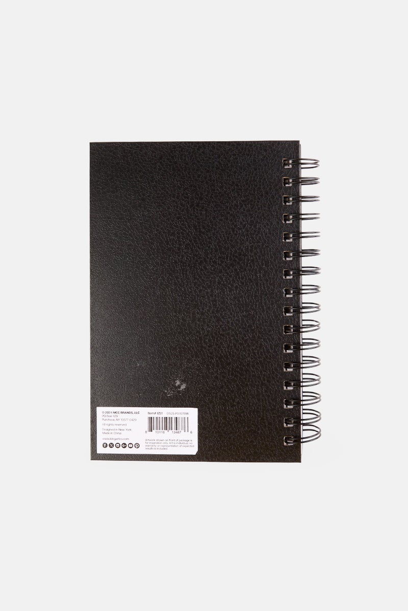 KINGART دفتر رسم متميز 100 ورقة، أسود - Image 2