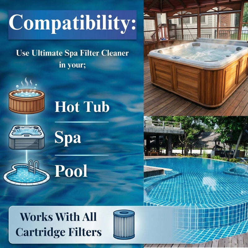 Black Diamond Stoneworks Ultimate Spa Filter Cleaner Fast-Acting Spray. Instant clean for Hot Tub & Pool Filters leaving behind no sticky residue. Prolongs filter life and pool equipment. No soaking. (1-Gallon) - Image 5