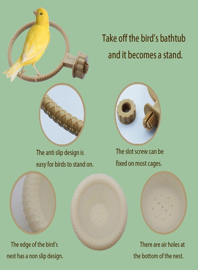FOIBURELY Bird Nest Canary Finch Parrot Nest with Felt（White） - Image 3