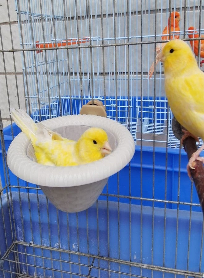 FOIBURELY Bird Nest Canary Finch Parrot Nest with Felt（White） - Image 5